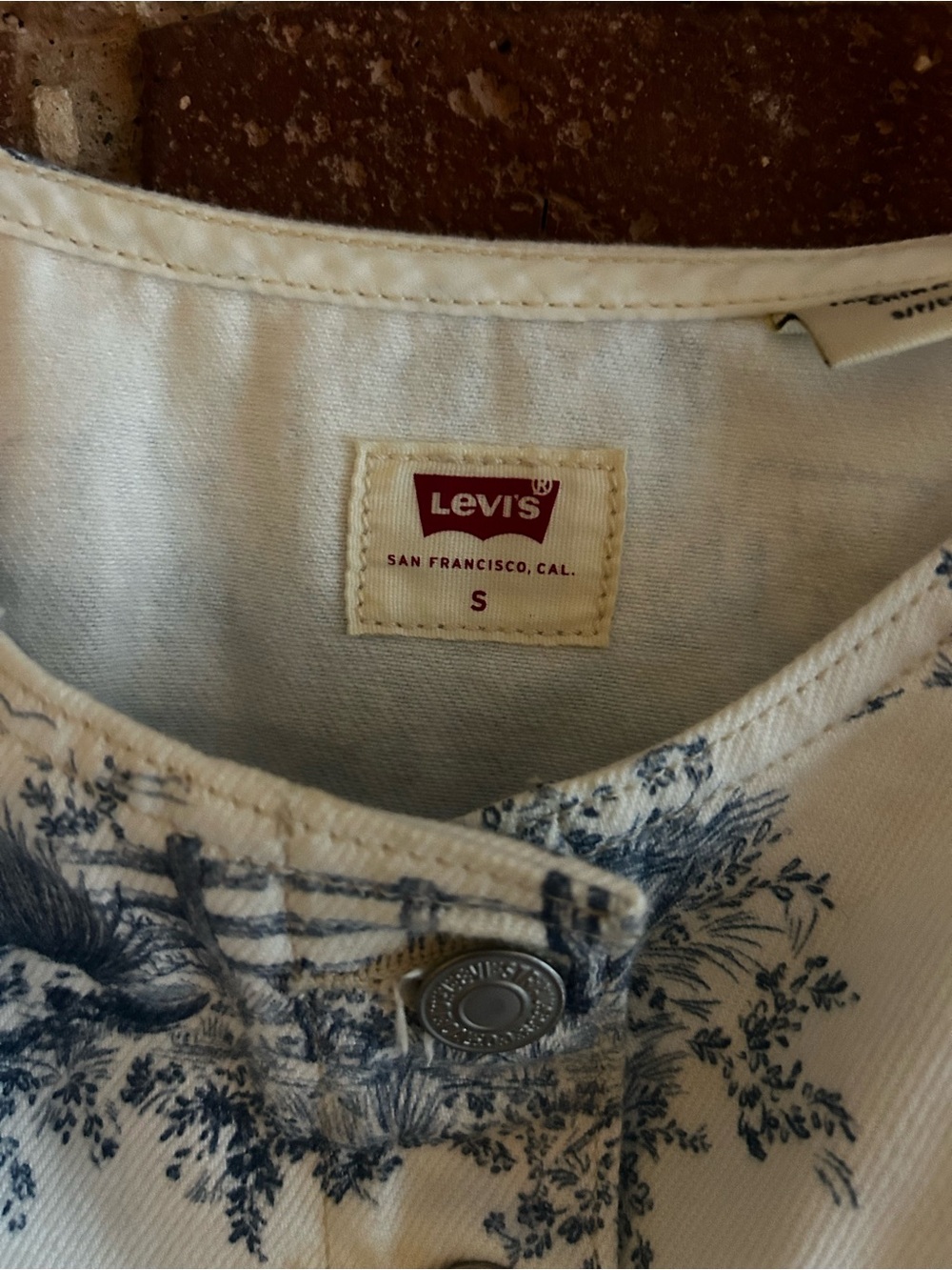 Levi’s Alani Western Blue & White Denim Corset Top - Picture 4 of 4